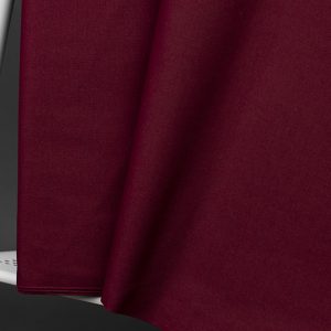 Enfärgad bomullspoplin – Bordeaux (GOTS)