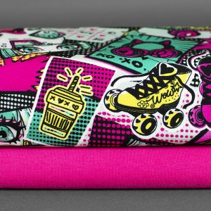 Paketerbjudande – Trikå cool mangatjej rosa/turkos / College (soft sweat) neonrosa