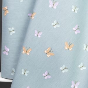 Bomullspoplin – Fjärilar – Dusty mint