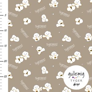 Jersey (trikå) – Poppade popcorn – Cappuccino (GOTS)