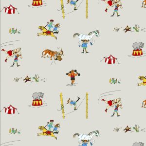Jersey (trikå) – Pippi på cirkus – Beige (GOTS, LICENSTYG)