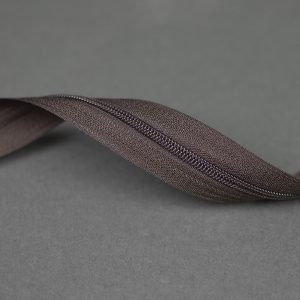 Blixtlås metervara 3mm – Mörkbrun