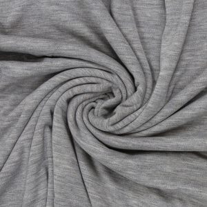 Merinoull interlock jersey (100% merinoull) – Ljusgrå