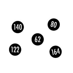 DTF textiltryck – Storlek enkel CIRKEL – Svart