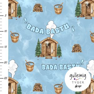 Frotté – Bada bastu – Blå (GOTS)