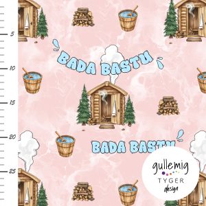 Jersey (trikå) – Bada bastu – Rosa (GOTS)