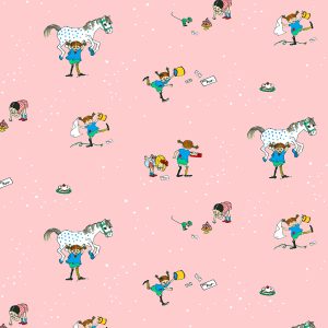 Jersey (trikå) – Pippi Långstrump – Rosa (GOTS)