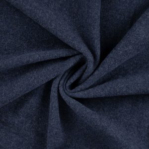 Merinoull fleece (100% merinoull) - Mörkblå