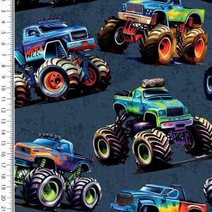 Alpen fleece – Monstertruck – Marinblå