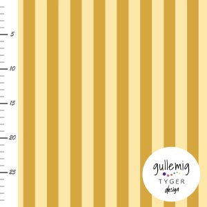 Jersey (trikå) – Randig 2cm – Gul/senapsgul (GOTS)