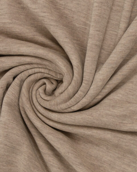 Merinoull interlock jersey (100% merinoull) — Beige melange