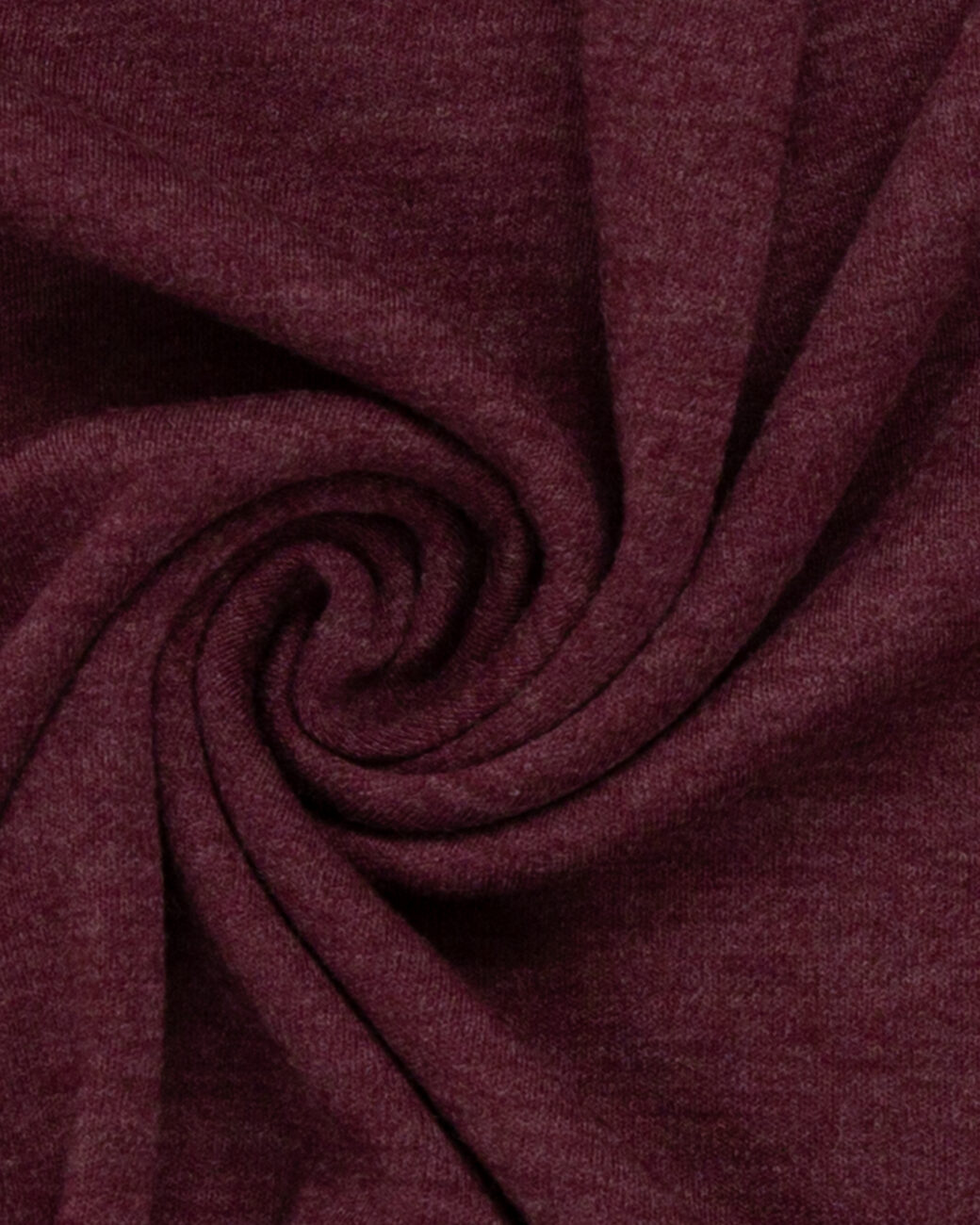 Merinoull interlock jersey (100% merinoull) — Bordeaux melange
