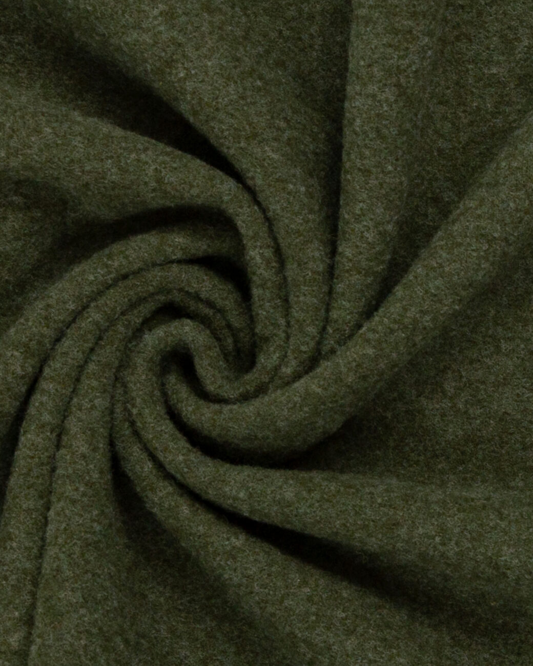 Merinoull fleece (100% merinoull) — Khakigrön melange