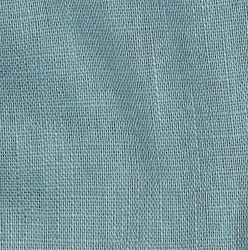 Tvättad linne - Teal, ca 1,1m