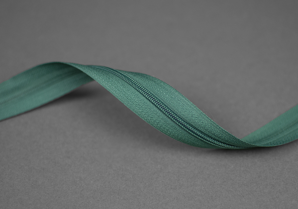 Blixtlås metervara 3mm — Mörkgrön