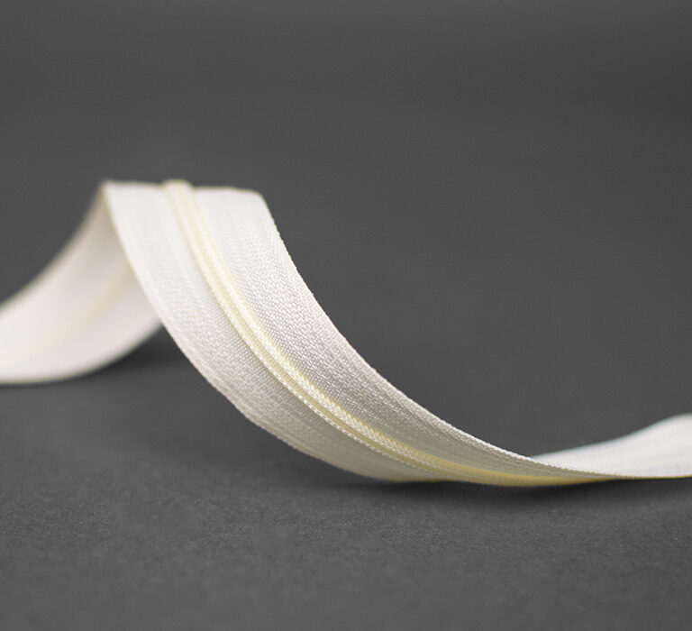 Blixtlås metervara 3mm - Creme