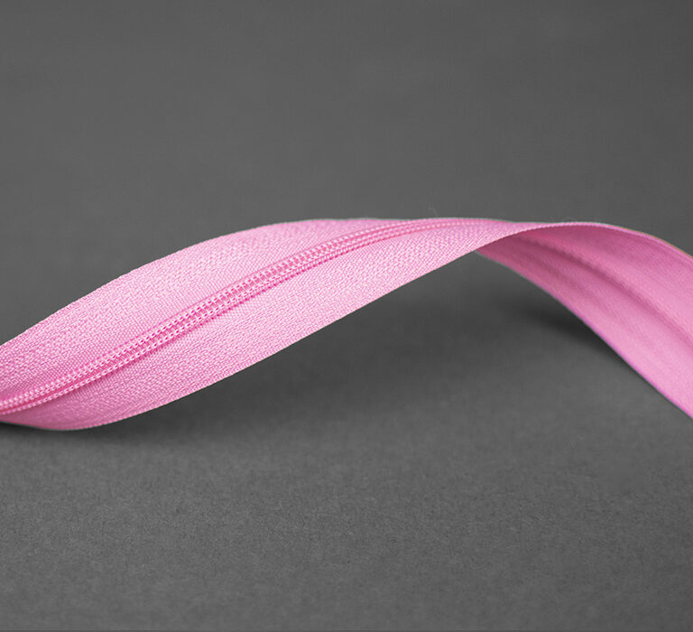 Blixtlås metervara 3mm - Rosa