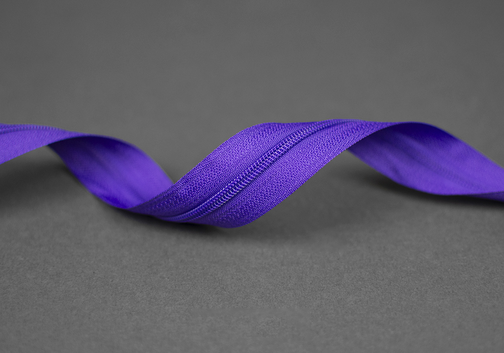 Blixtlås metervara 3mm — Lila