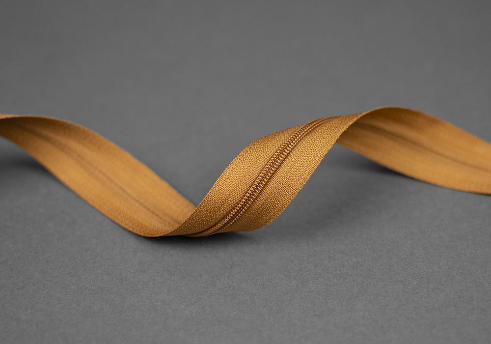 Blixtlås metervara 3mm — Cognac