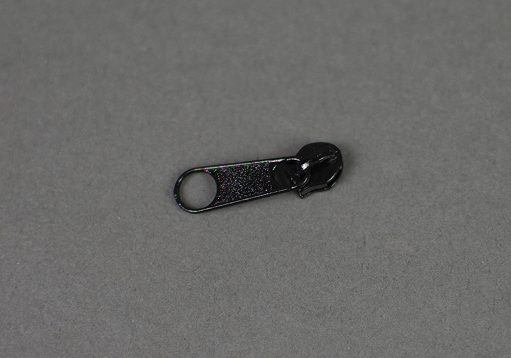 Blixtlås löpare 3mm — Svart