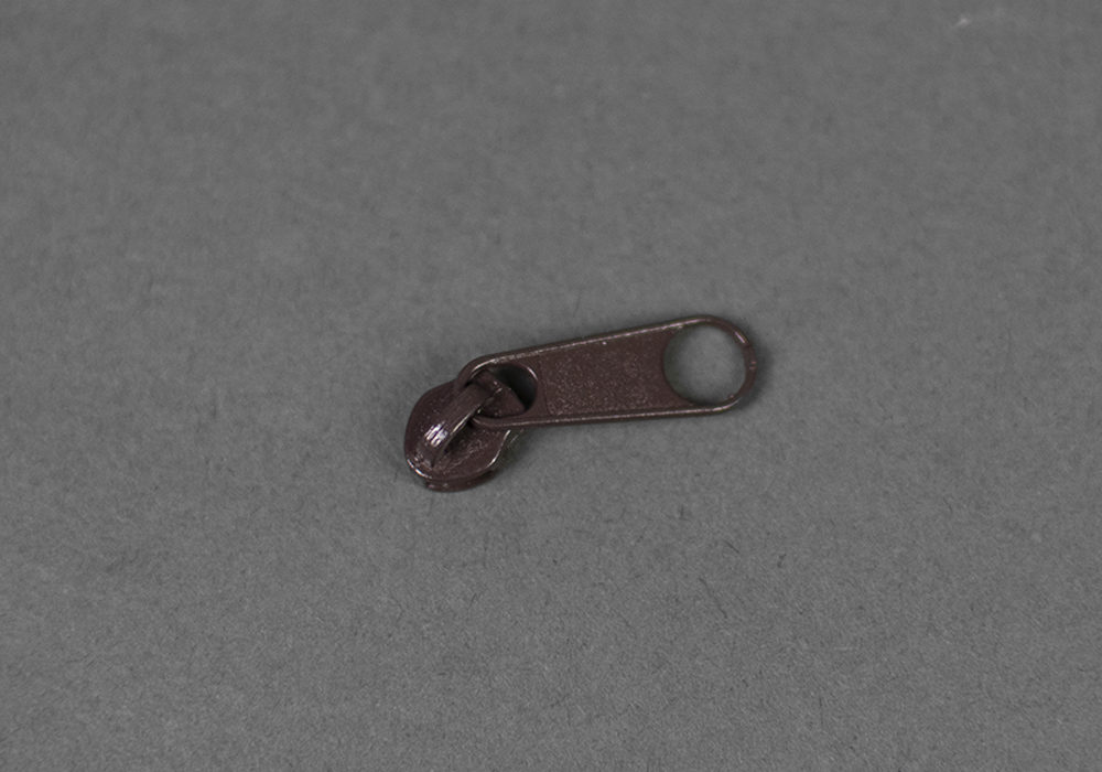 Blixtlås löpare 3mm — Mörkbrun