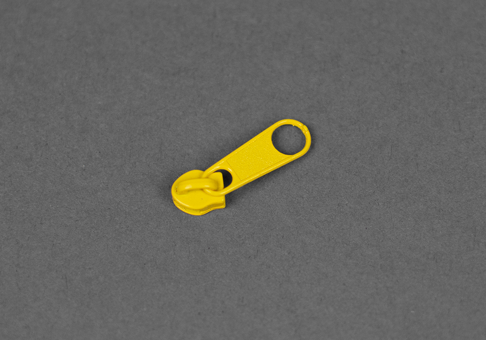 Blixtlås löpare 3mm — Gul