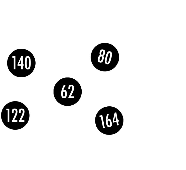 DTF textiltryck - Storlek enkel CIRKEL - Svart
