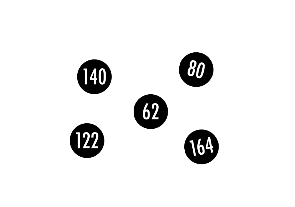 DTF textiltryck - Storlek enkel CIRKEL — Svart