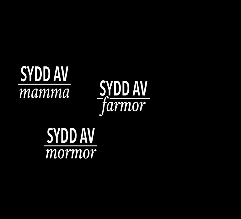 DTF textiltryck - Sydd av mamma, mormor eller farmor - Vit