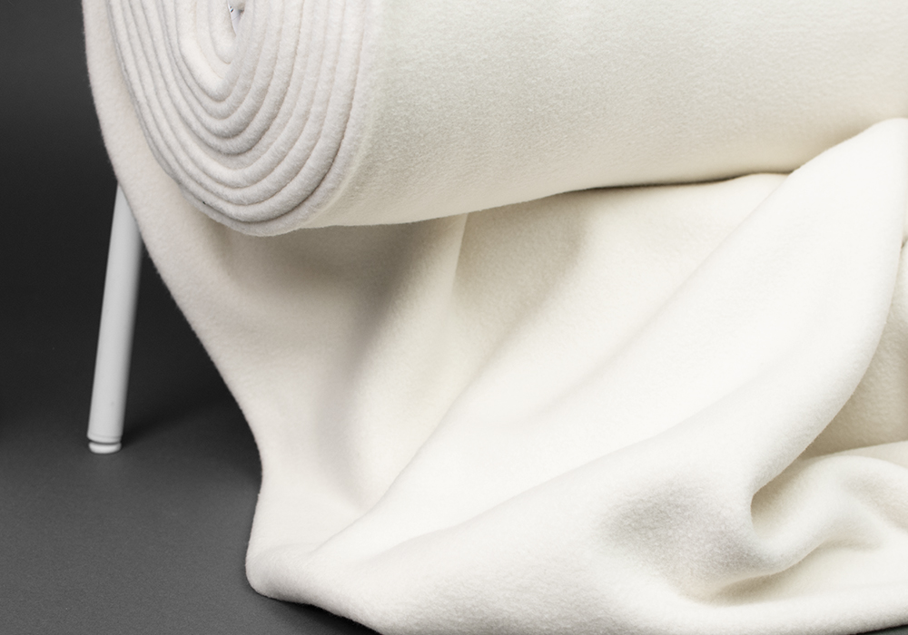 Ekologisk bomullsfleece (100% bomull) — Offwhite