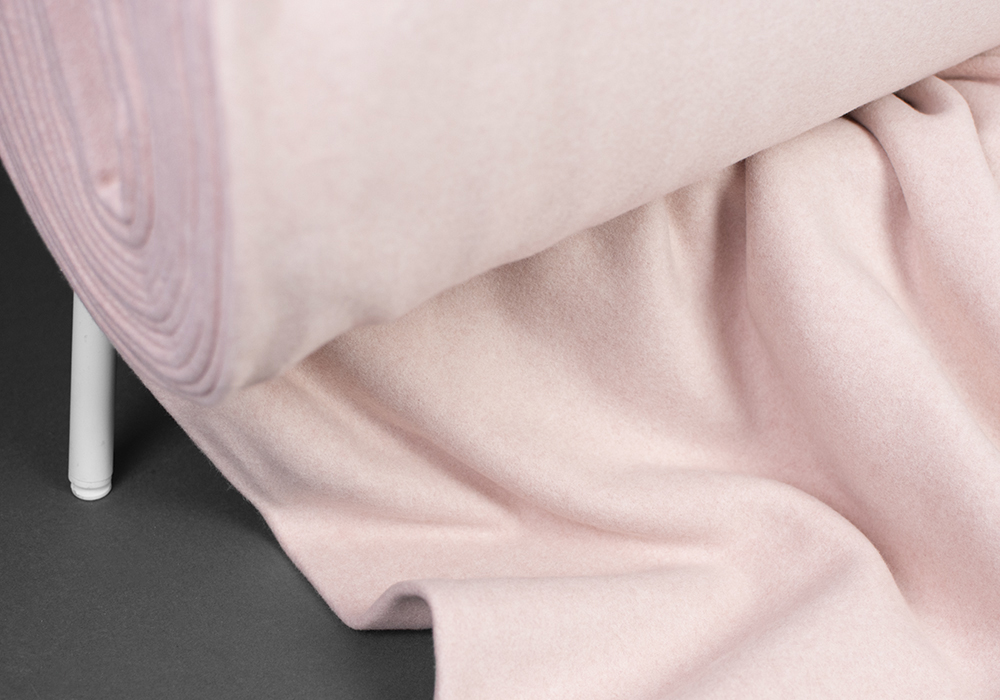 Ekologisk bomullsfleece (100% bomull) — Rosa melange