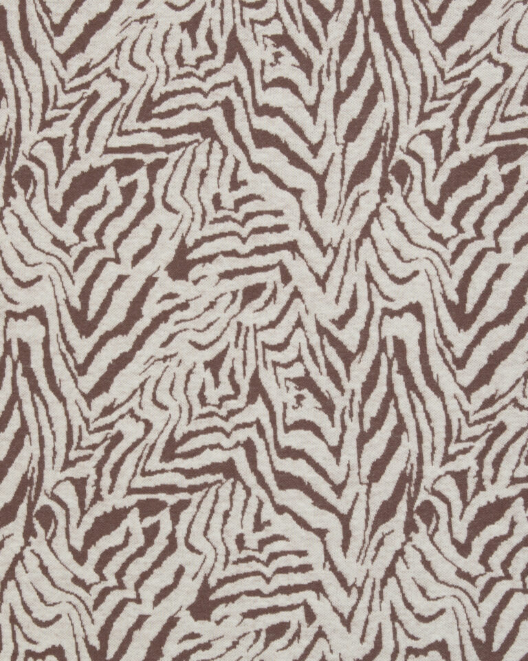 Jacquard-jersey (100% bomull) - Zebraprint - Mocca/ljus beige