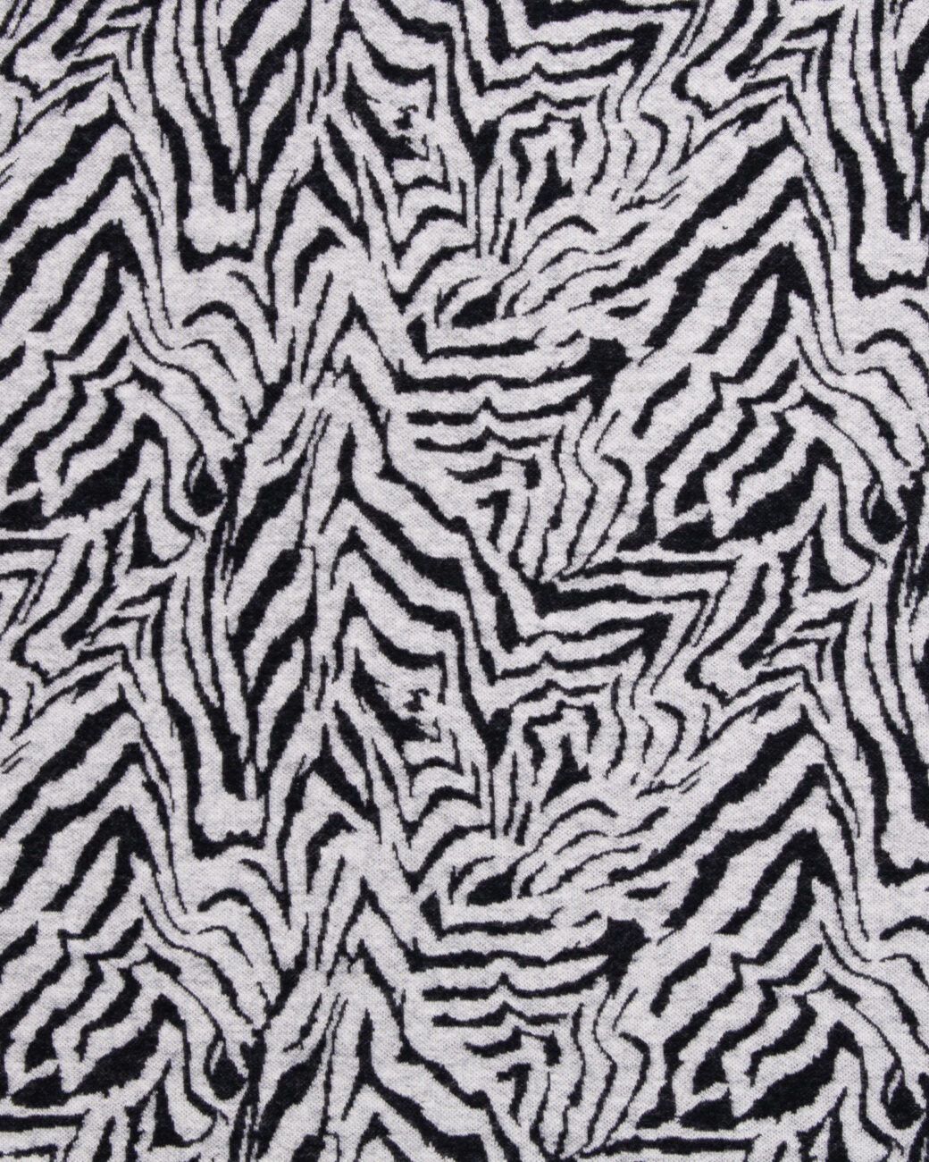 Jacquard-jersey (100% bomull) - Zebraprint — Svart/naturvit
