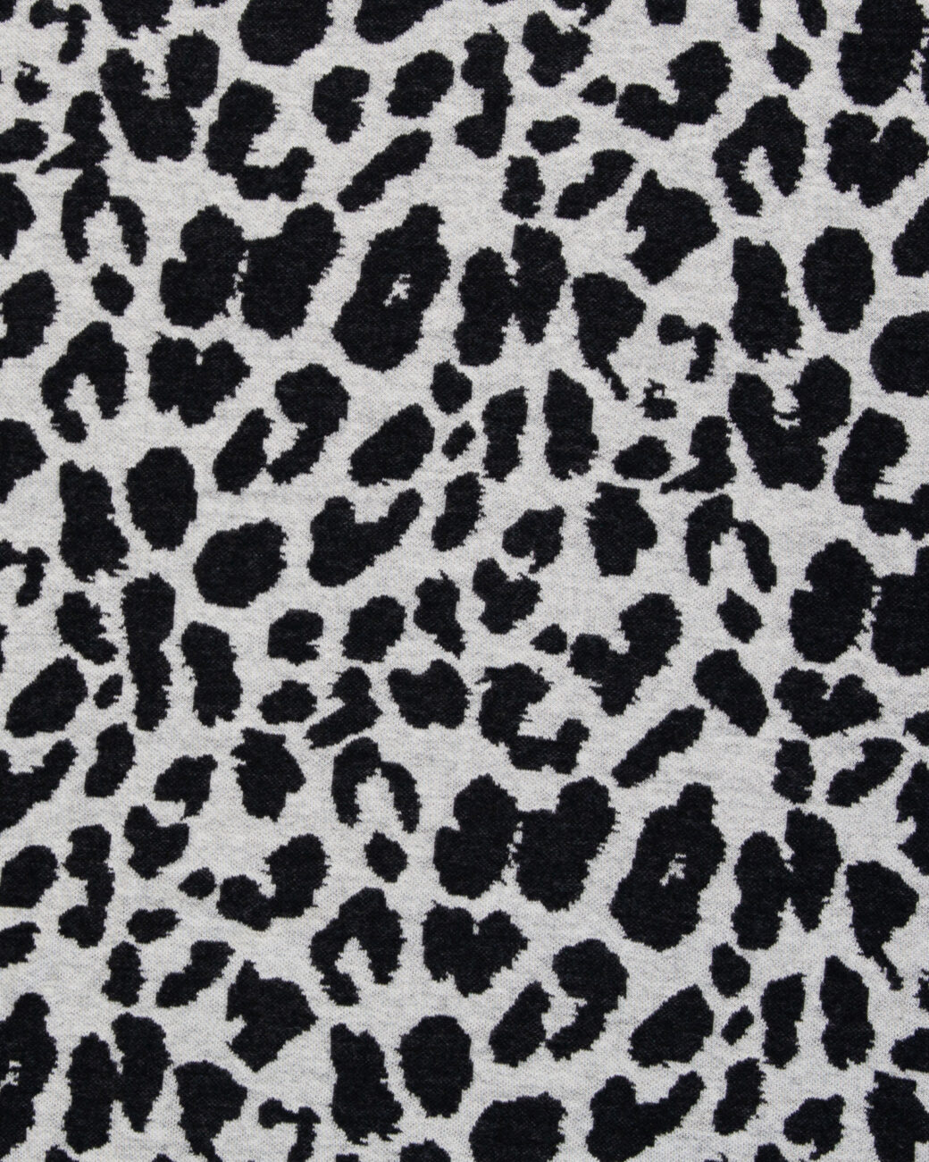 Jacquard-jersey (100% bomull) - Leoprint — Svart/naturvit