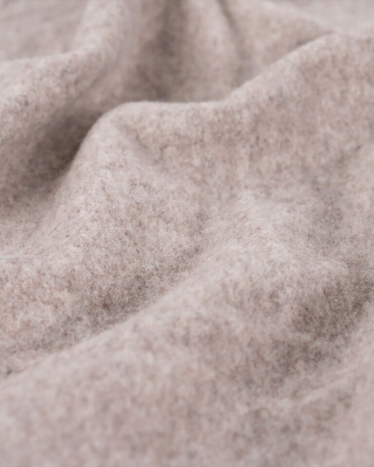 Merinoull fleece (100% merinoull) - Beige melange