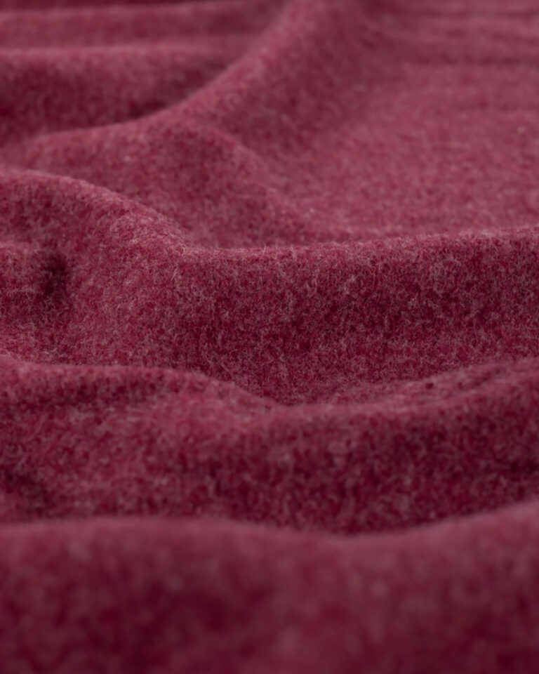 Merinoull fleece (100% merinoull) - Bordeaux melange