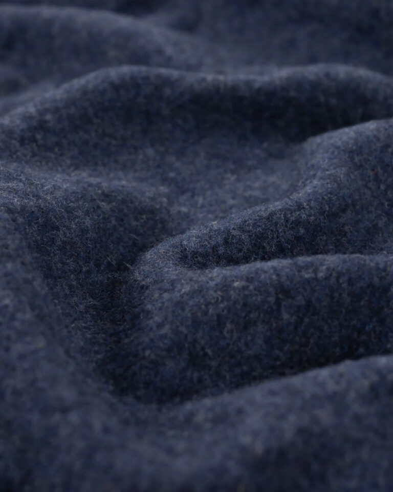 Merinoull fleece (100% merinoull) - Mörkblå melange