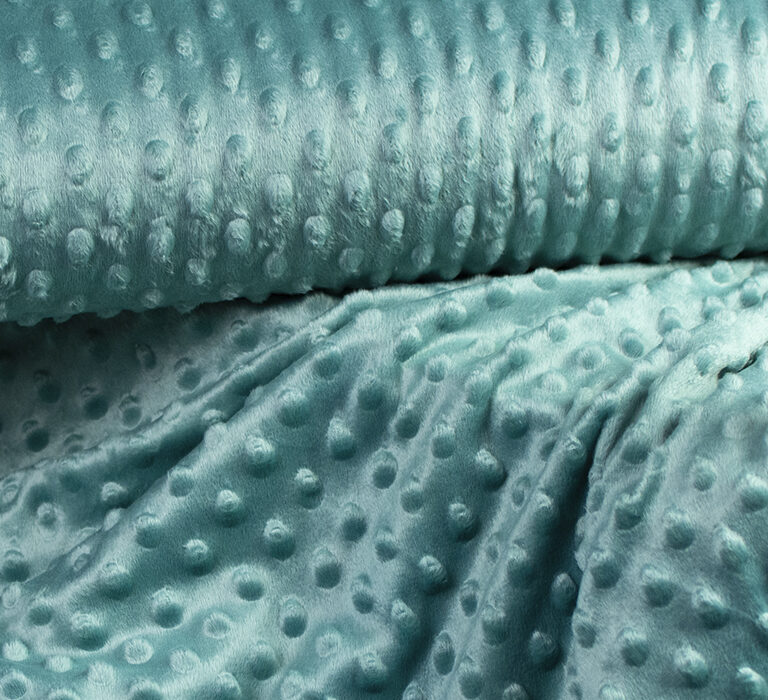 Minkyfleece bubblor - Havsgrön, ca 1m