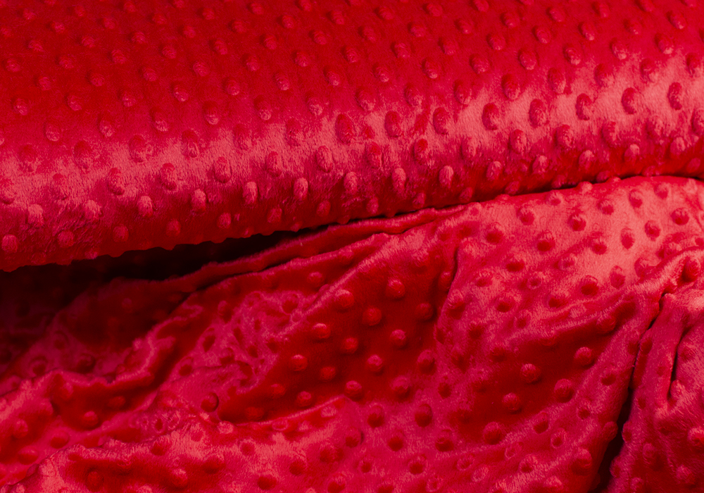 Minkyfleece bubblor — Röd
