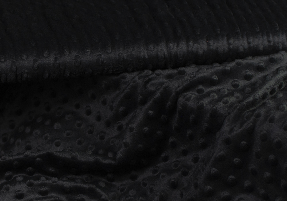 Minkyfleece bubblor - Svart, ca 1,35m