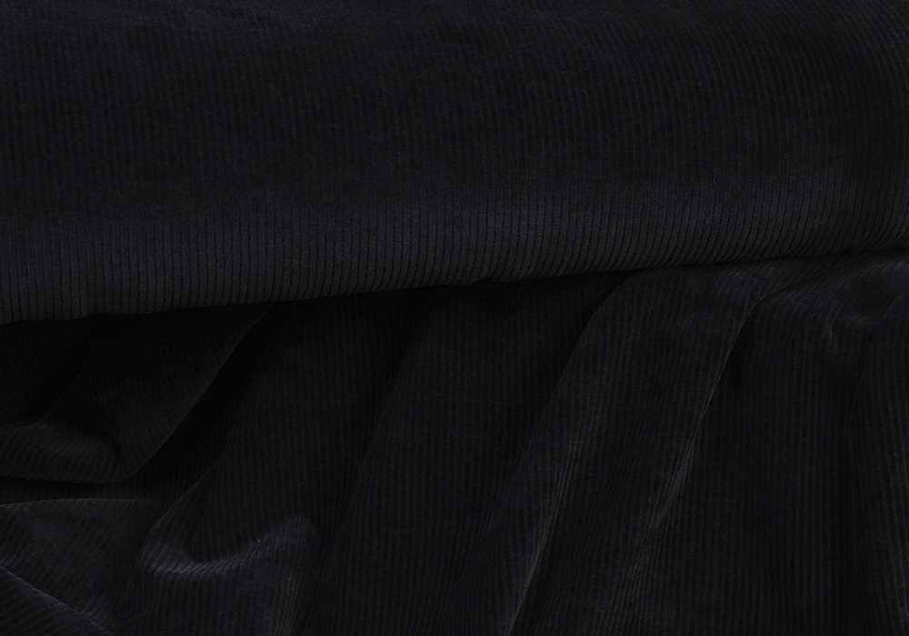 Nicky velour ribbad — Svart