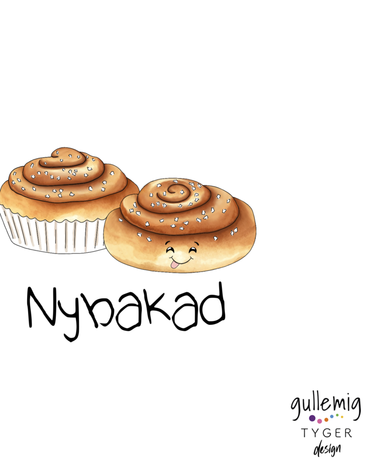 DTF textiltryck - Nybakade bullar (stryka eller pressa på)