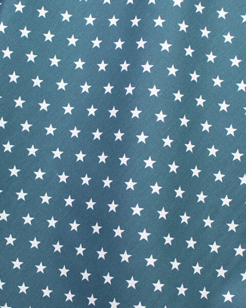 Bomullspoplin - Stjärnor — Petrol