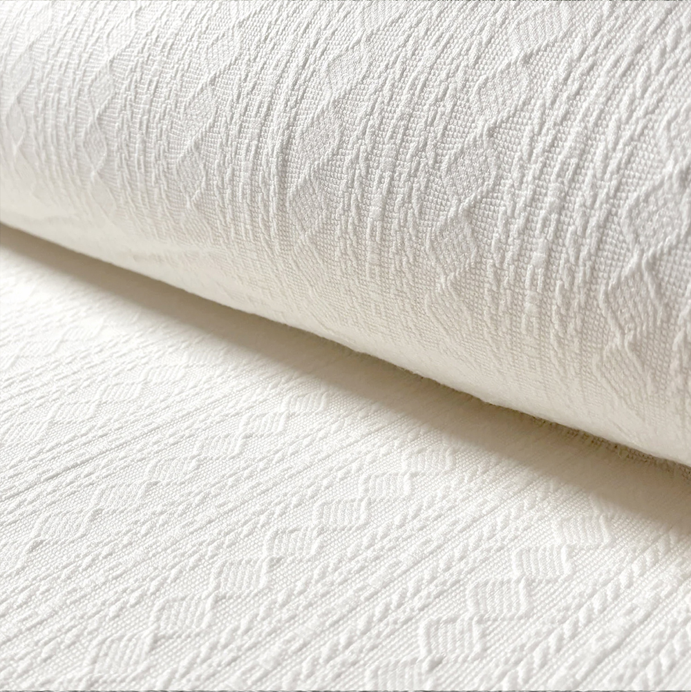 Ribbad jersey (trikå) "stickad" — Offwhite
