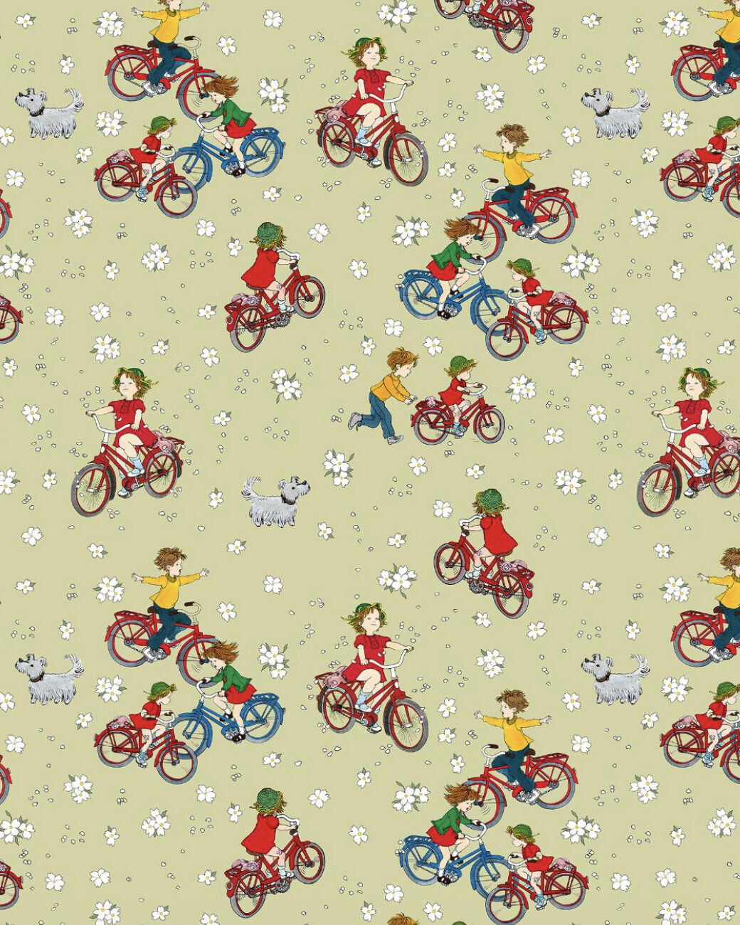 Jersey (trikå) - Lotta på Bråkmakargatan cyklar — Grön