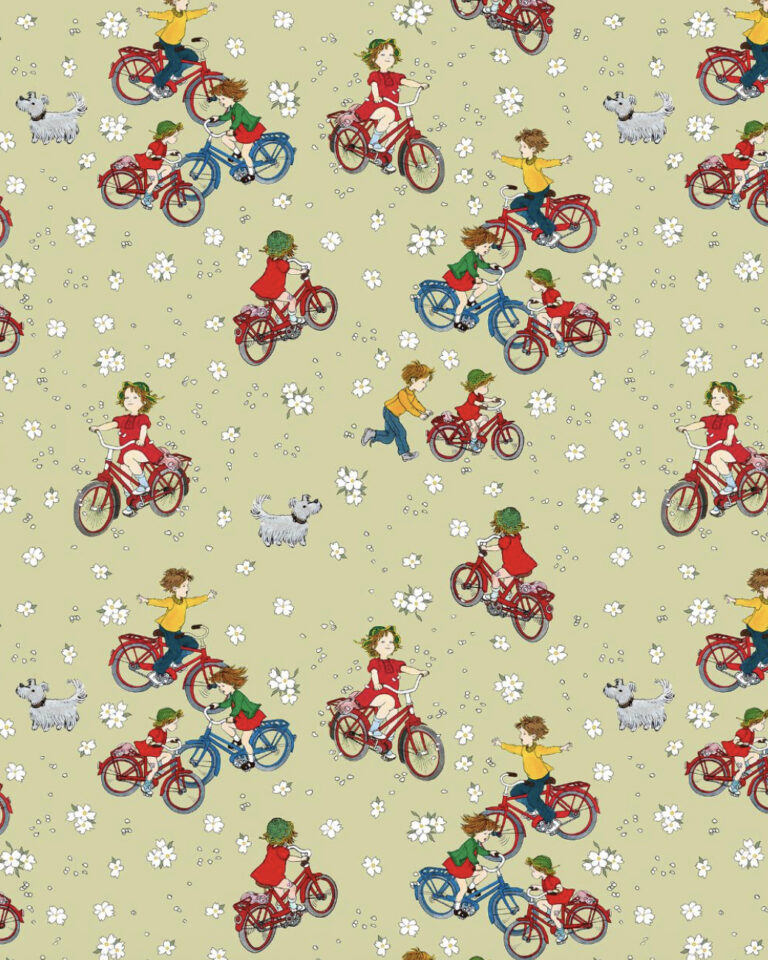 Jersey (trikå) - Lotta på Bråkmakargatan cyklar - Grön