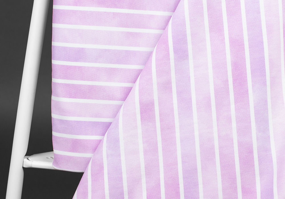 Jersey (trikå) - Pastelliga stripes - Flerfärgad (GOTS), ca 0,75m
