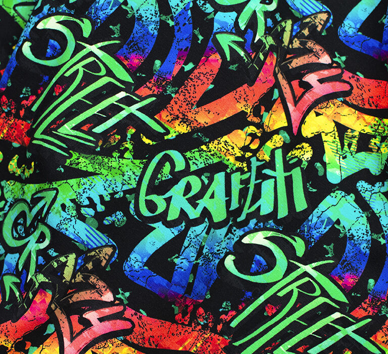 Jersey (trikå) - Graffiti - Svart flerfärgad, ca 0,45m