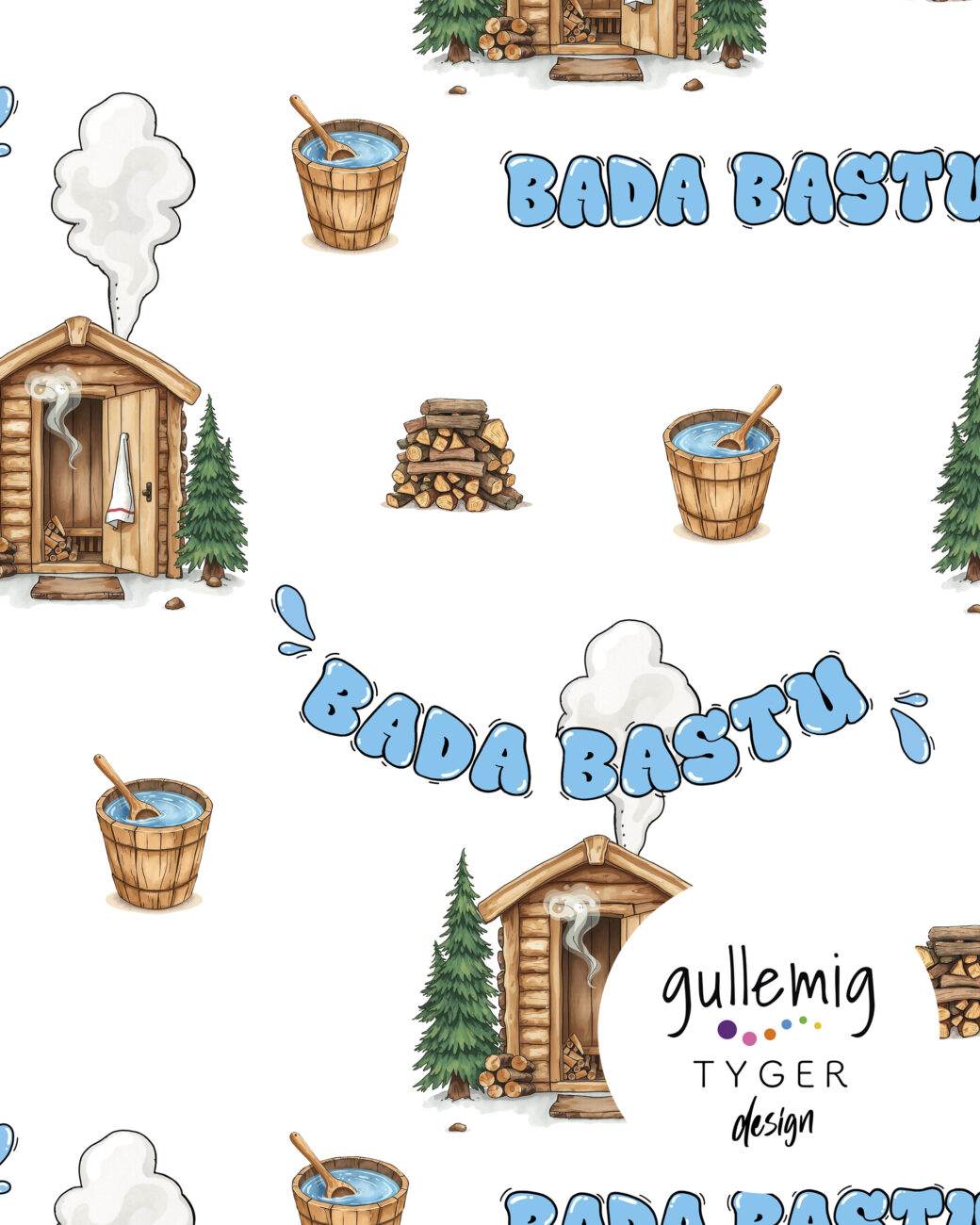 Jersey (trikå) - Bada bastu - Vit (GOTS), ca 1,1m