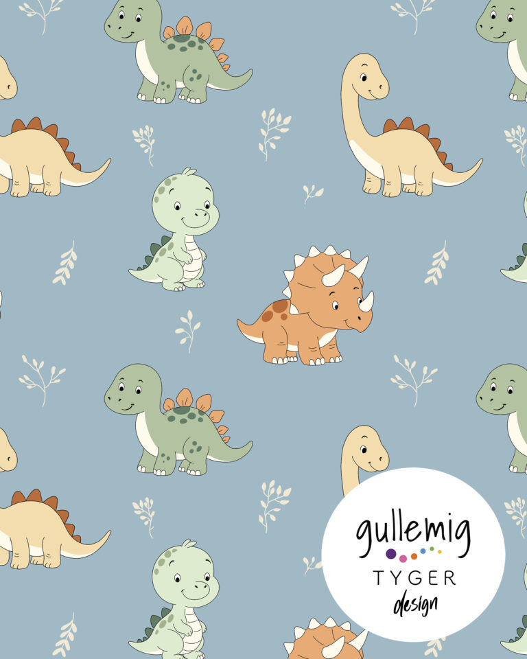 Jersey (trikå) - Dinosaurier - Dov blå